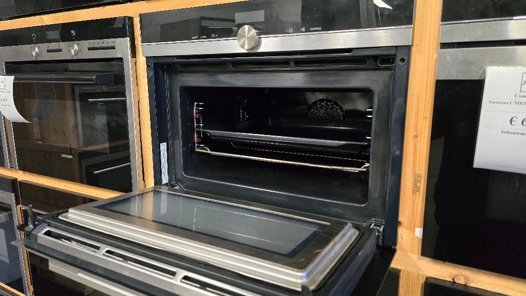 Siemens inbouw combi-oven CM633GBS1, Ophalen, 45 tot 50 cm, Combi-oven, Inbouw