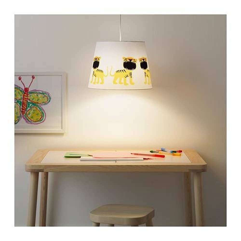 kinderkamer  leeuwen dieren ikea vrolijke hanglamp, Kinderen en Baby's, Ophalen of Verzenden, Zo goed als nieuw, Wit, IKEA