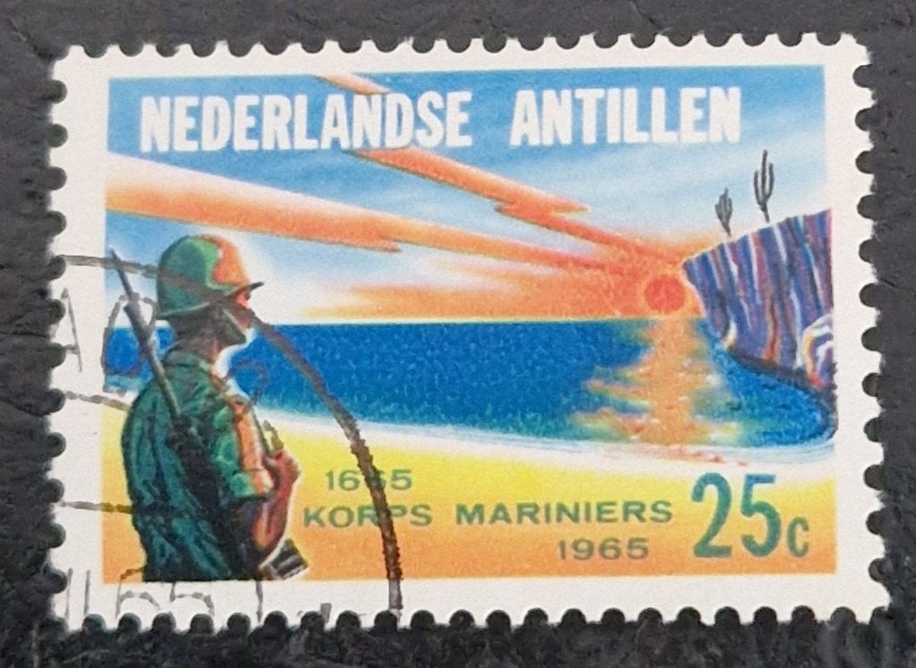 Nederlandse Antillen 1965 - nvph 368 - Korps Mariniers, Postzegels en Munten, Ophalen of Verzenden, Gestempeld