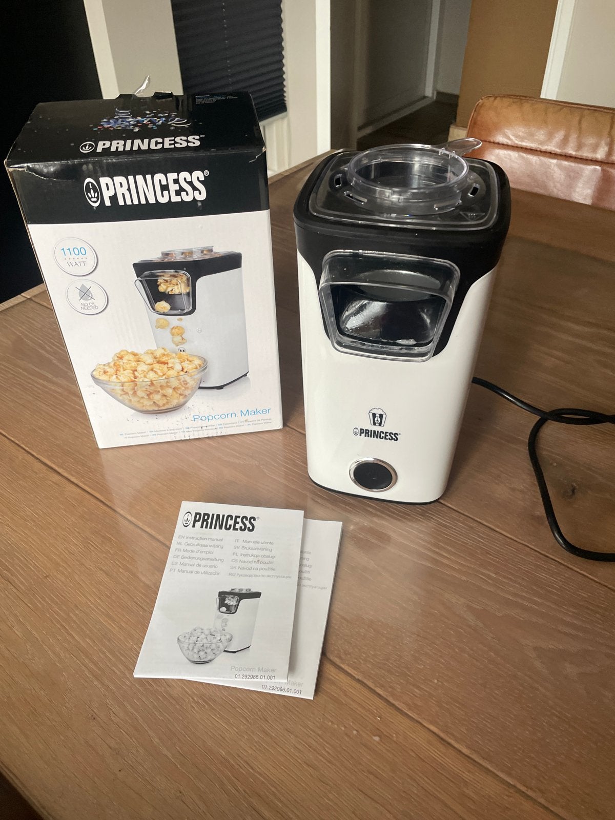 Princess Popcorn Maker 1100W - Zo goed als nieuw, Witgoed en Apparatuur, Ophalen of Verzenden, Zo goed als nieuw