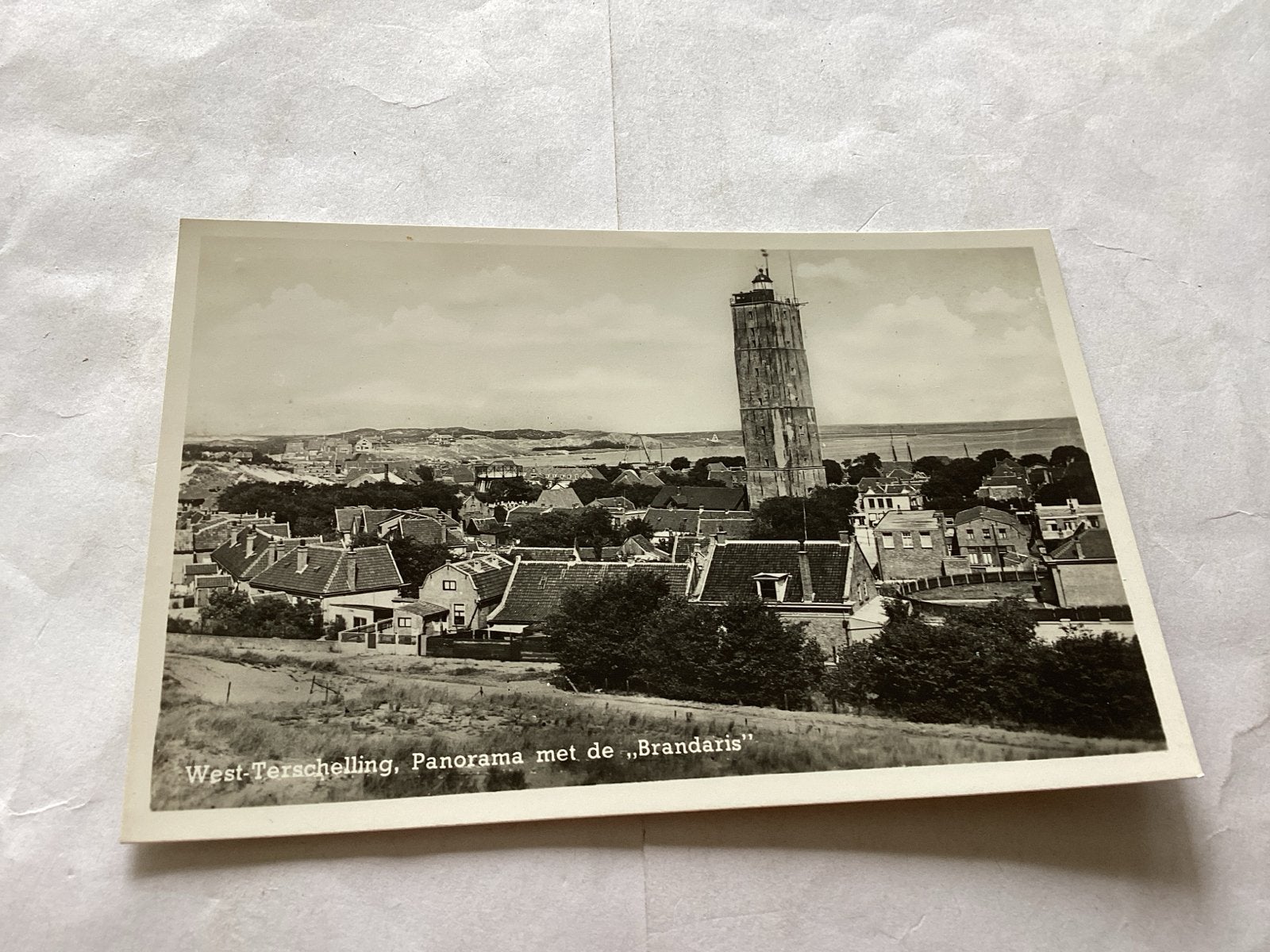West-Terschelling Panorama Brandaris, Verzamelen, Ansichtkaarten | Nederland, Ongelopen, Waddeneilanden, 1920 tot 1940, Ophalen of Verzenden