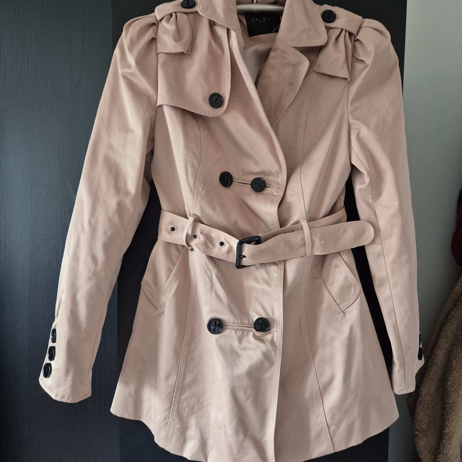 Osley Trenchcoat Maat 36 (S) - Beige, Beige, Osley, Ophalen of Verzenden, Zo goed als nieuw