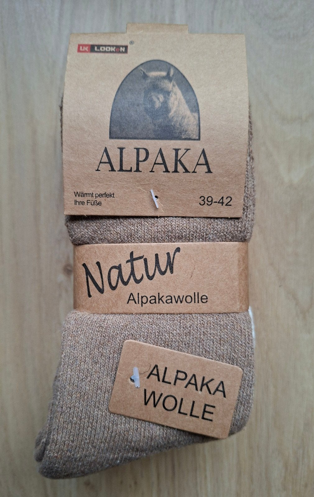3 Paar Zachte Alpaka Wollen Sokken Maat 39-42., Kleding | Dames, Sokken en Kousen, Sokken en Kniesokken, Alpaka, Beige, Nieuw