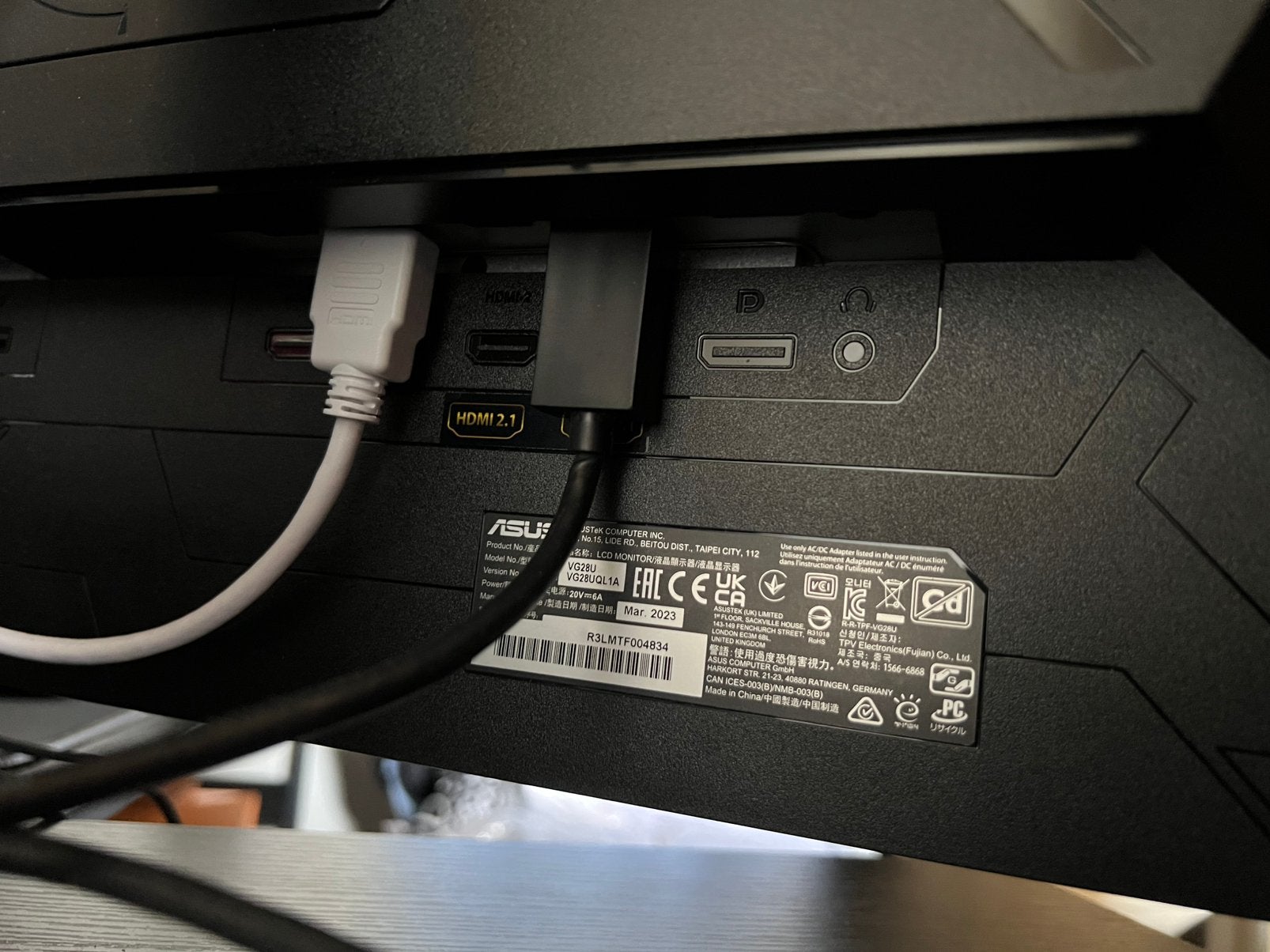 Asus TUF Gaming VG28UQL1A, HDMI, IPS, 101 t/m 150 Hz, Ophalen