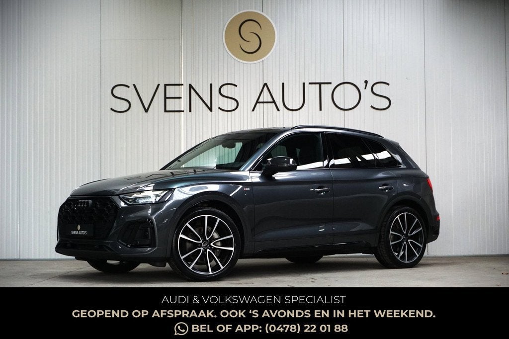 Audi Q5 50 TFSIe S-Line Black Edition Luchtvering|Trekhaak|S, Auto's, Automaat, Gebruikt, Zwart, 4 cilinders