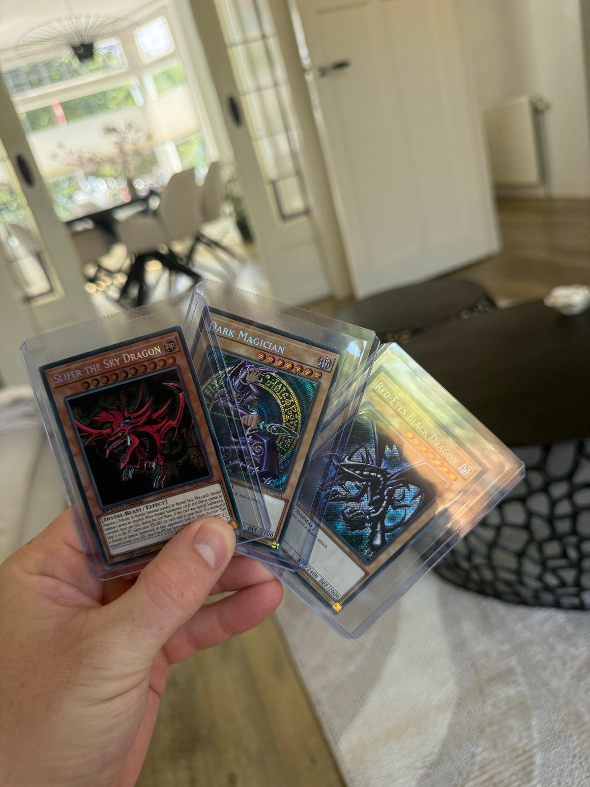 Yu-Gi-Oh! Kaartenset: Slifer, Dark Magician, Red-Eyes Black, Ophalen of Verzenden, Zo goed als nieuw