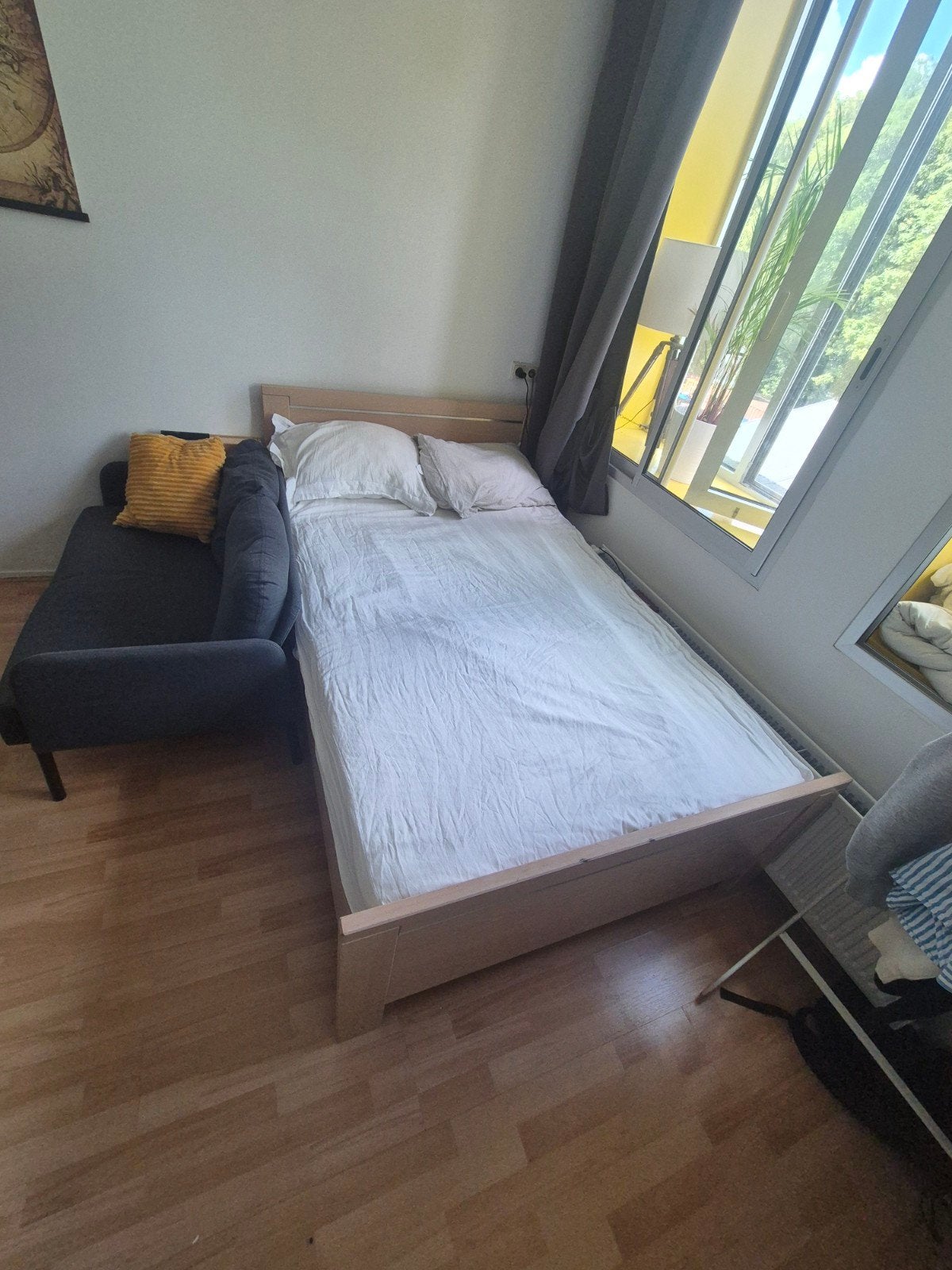 Twijfelaar bed met goed matras, 120cm breed, Ophalen, Twijfelaar, 120 cm, Verstelbaar