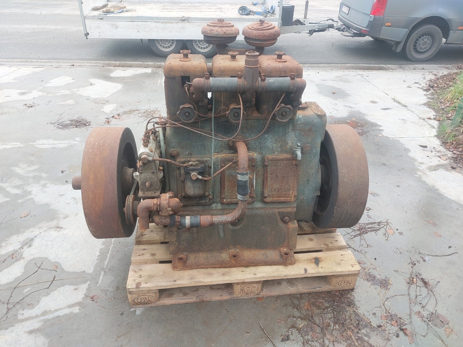 Lister motor 3cilinder stationaire motor, Ophalen, Gebruikt, Tot 80 Pk, Tot 2500