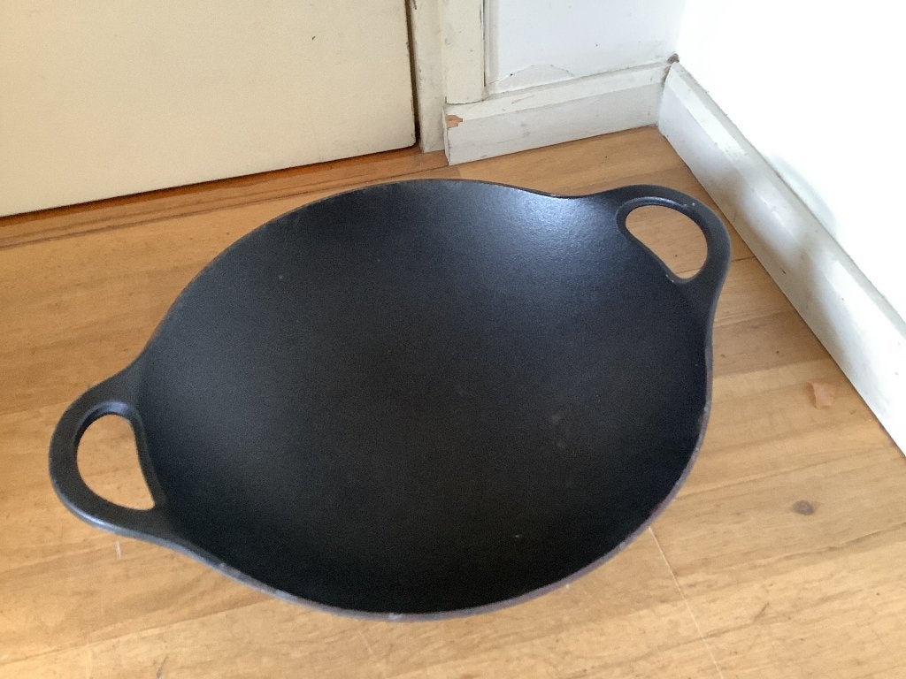 Gietijzeren wadjan, roerbakpan, wokpan, ø 34 cm (bakdeel)., Ophalen, Nieuw, Gietijzer, Wok