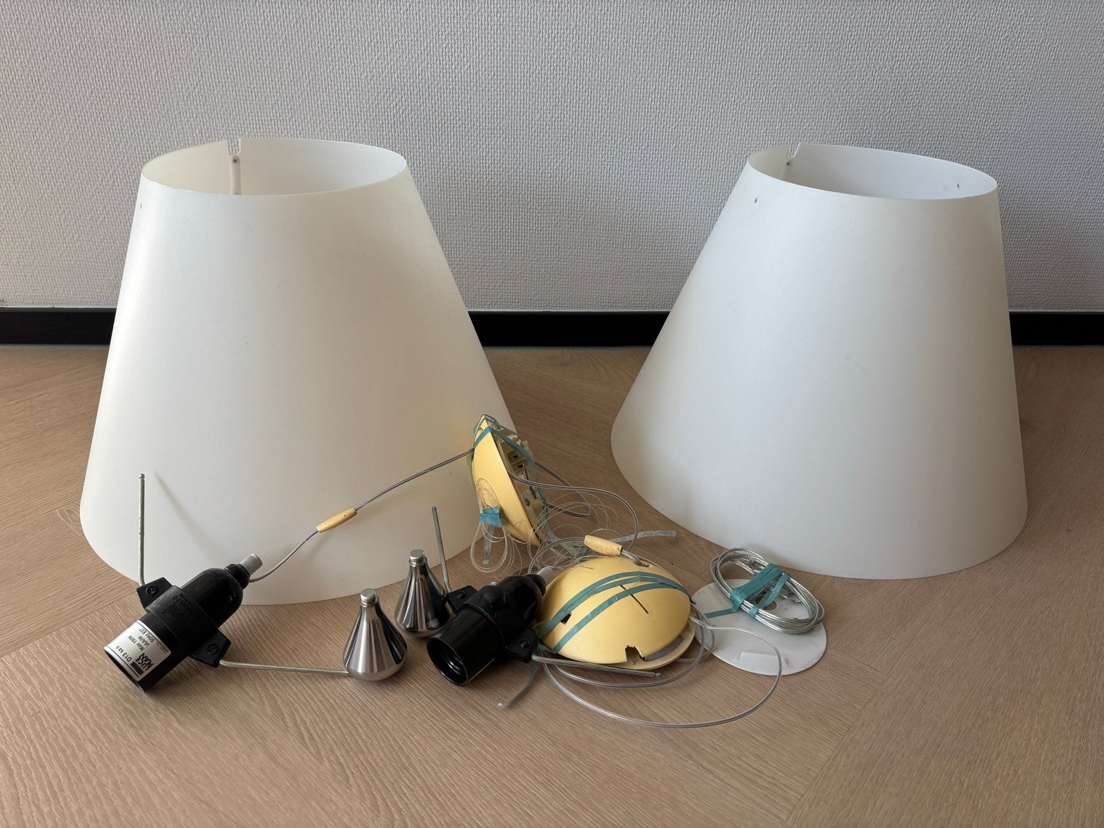 Luceplan Costanza hanglamp, Huis en Inrichting, Ophalen of Verzenden, Gebruikt, Kunststof, E27 (groot)