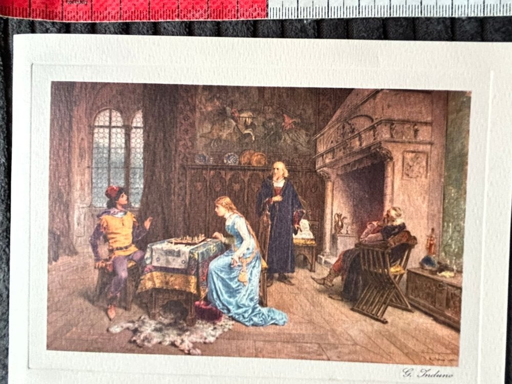 272. Kunst wenskaart G.Induno, Ophalen of Verzenden, Zo goed als nieuw