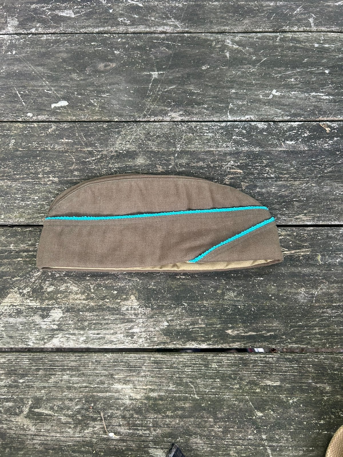 Reproductie US garrison cap infantry maat 57 de brabander, Ophalen of Verzenden, Landmacht, Amerika, Helm of Baret