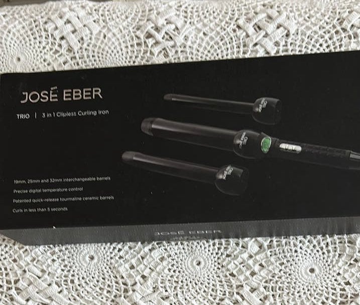 José Eber trio 3 in 1 clipless curling iron, Ophalen of Verzenden, Zo goed als nieuw, Krultang of Stijltang