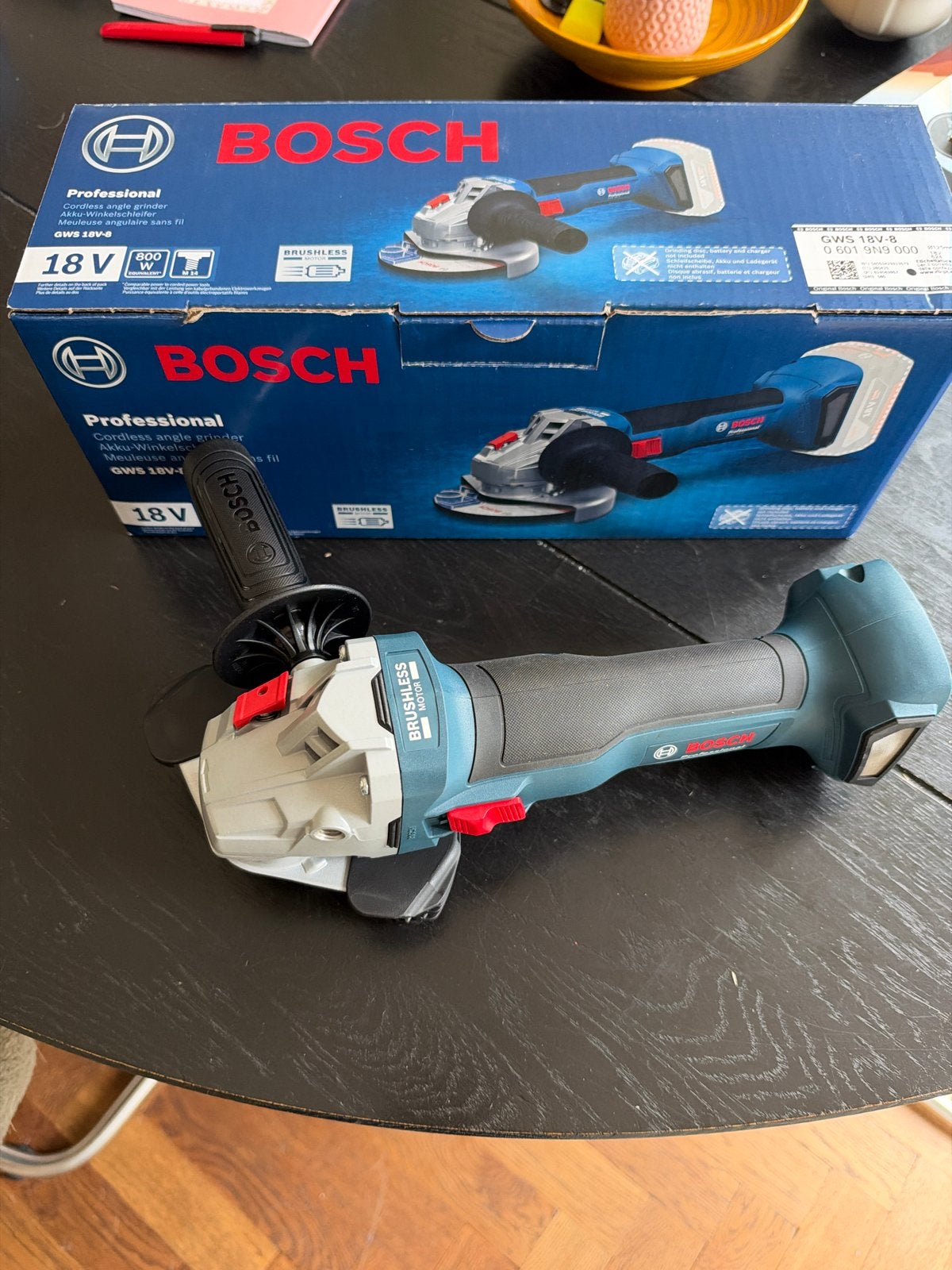 Bosch Professional Accu Haakse Slijper GWS 18V-8, Ophalen of Verzenden, Zo goed als nieuw, 700 tot 1000 watt, Haakse handslijpmachine