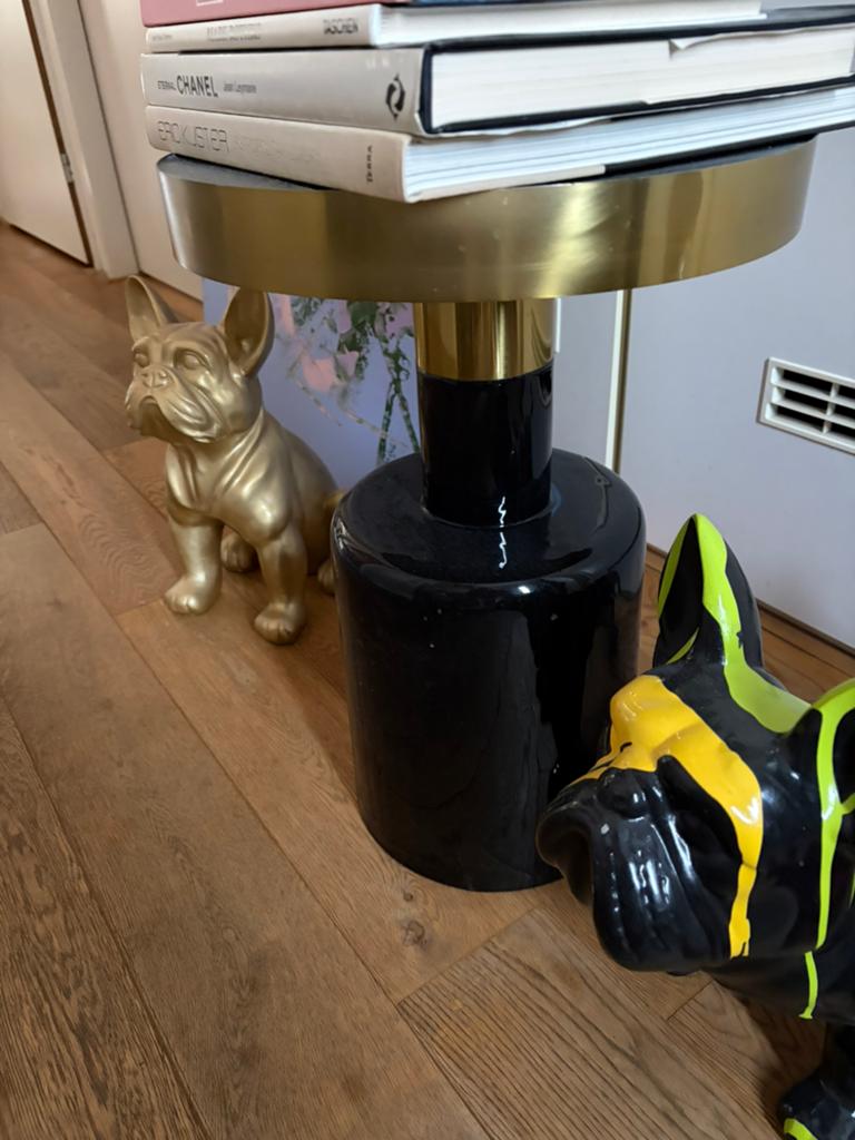 Zuiver Glam bijzettafel - Zwart met goud, Huis en Inrichting, Woonaccessoires | Overige, Ophalen, Gebruikt, Zwart, Metaal
