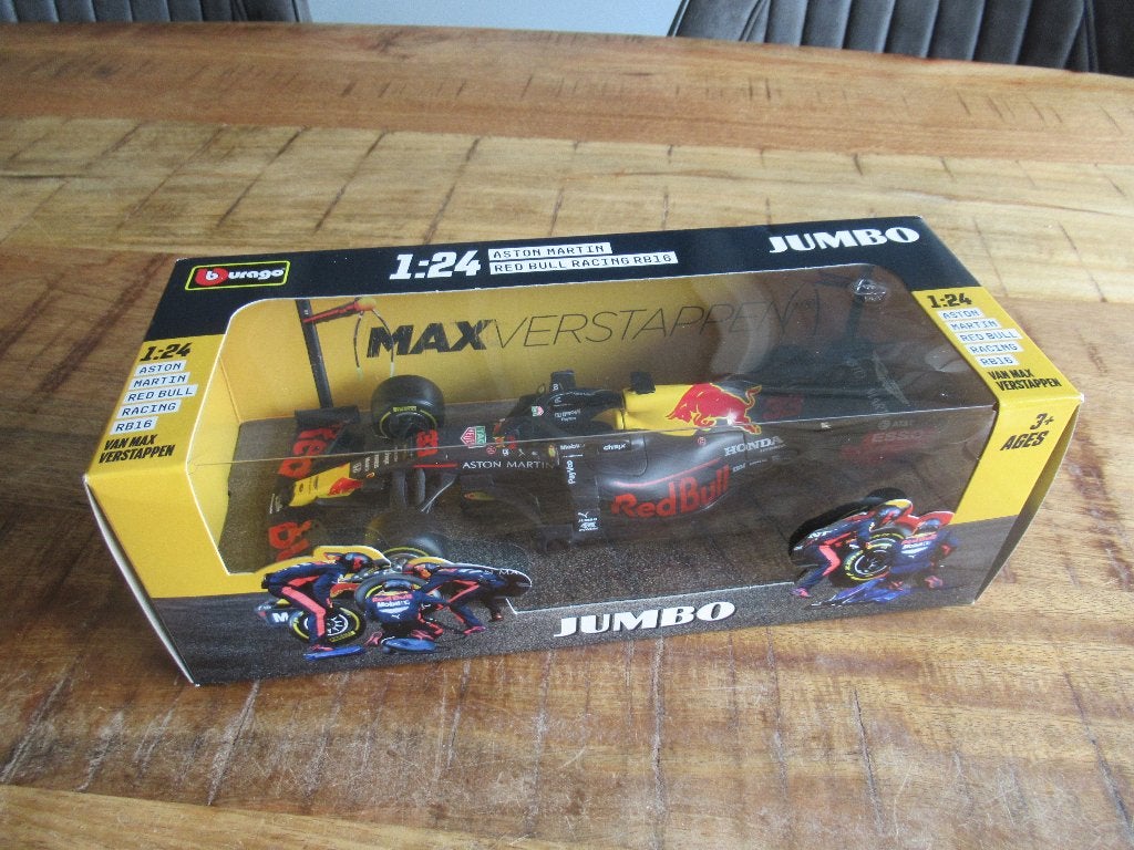 Burago Max Verstappen Aston Martin Red Bull Racing RB16 2020, Hobby en Vrije tijd, Modelauto's | 1:24, Ophalen of Verzenden, Nieuw