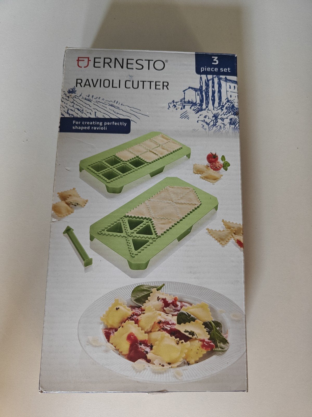 Ernesto Ravioli Cutter - 3-delige set voor perfecte ravioli, Ernesto, Kunststof, Nieuw, Ophalen of Verzenden