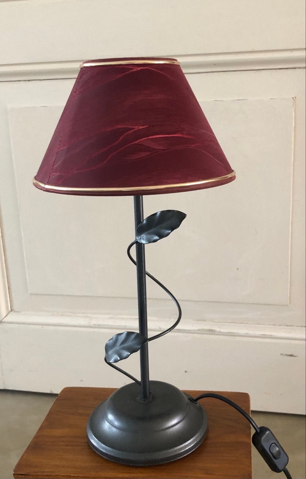 Vintage tafellampje;- 42 cm hoog, Gebruikt, Vintage, Ophalen of Verzenden, Rood