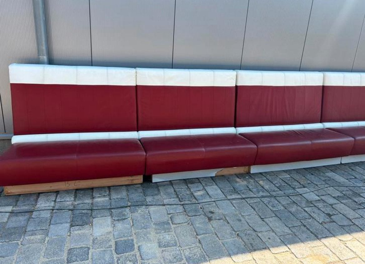 Retro banken - Ideaal voor horeca of mancave, Ophalen, Gebruikt, 300 cm of meer, 75 tot 100 cm