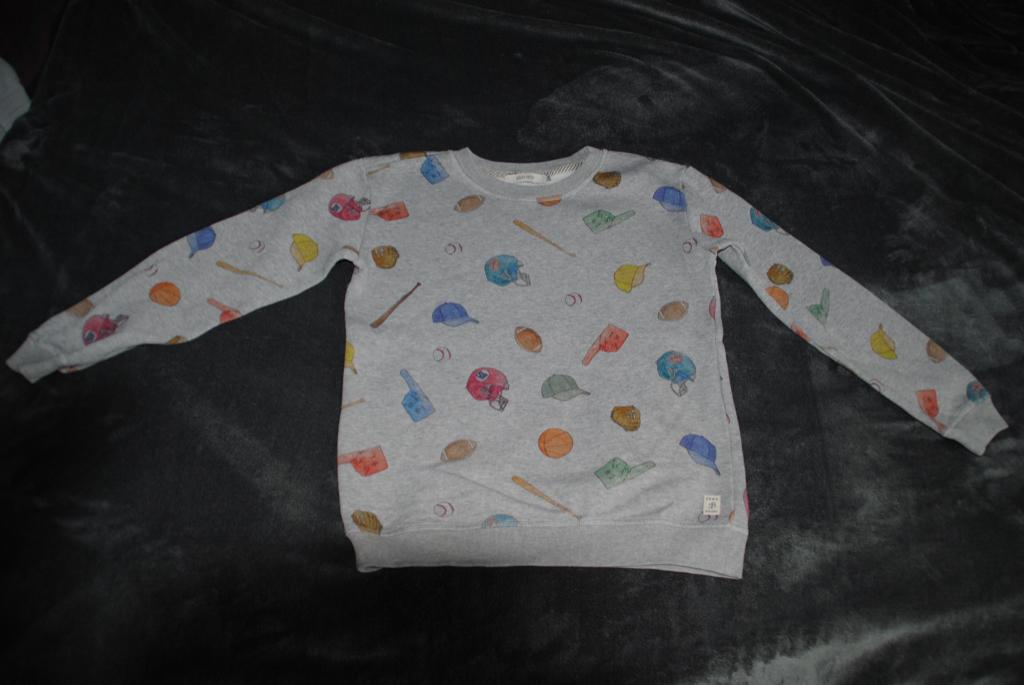 Sissy-Boy grijze sweater met gekleurde honkbalprint, Sissy-Boy, Trui of Vest, Ophalen of Verzenden, Zo goed als nieuw