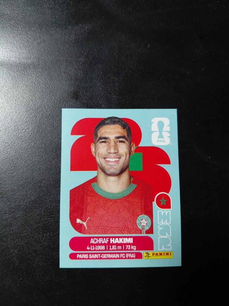 Achraf hakimi (marokko) panini wk 2026, Ophalen of Verzenden, Nieuw, Buitenlandse clubs, Poster, Plaatje of Sticker