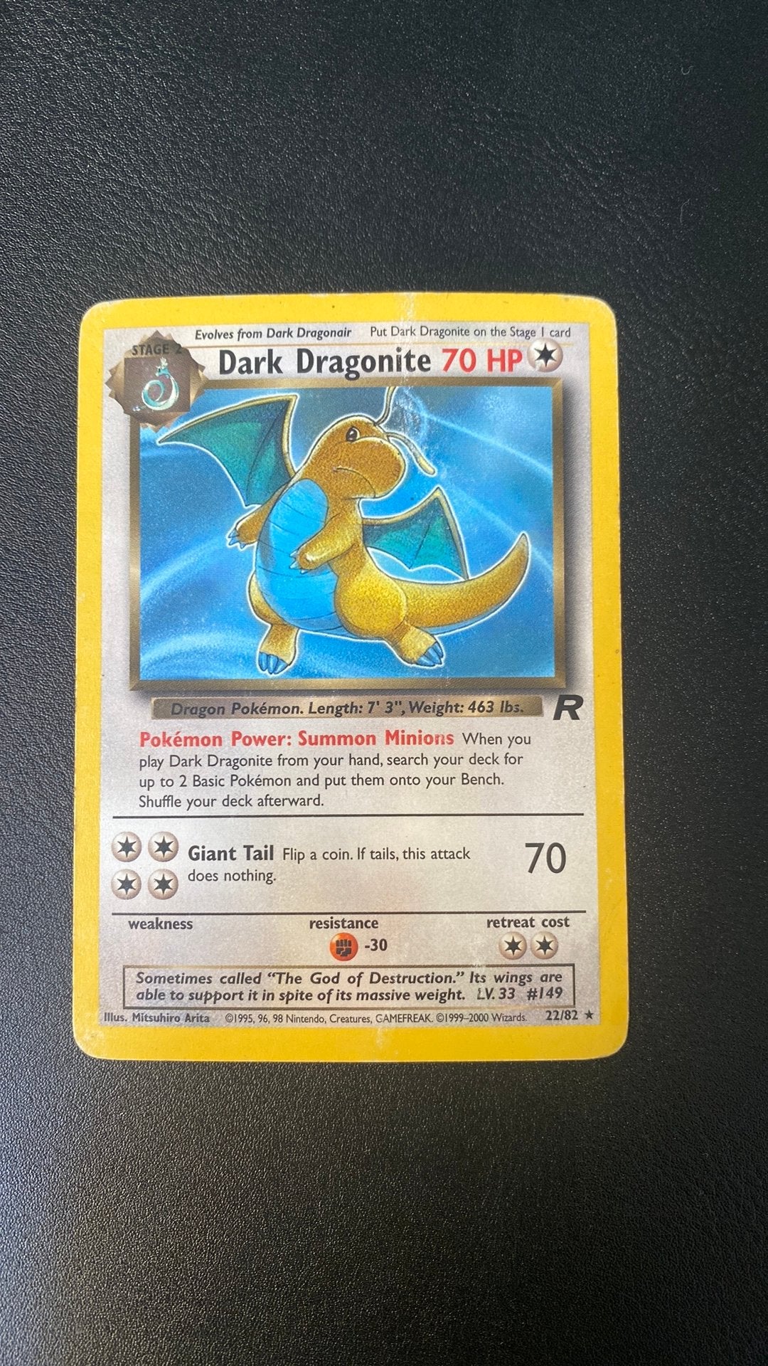 Pokemon dark dragonite team rocket 22/82, Ophalen of Verzenden, Gebruikt, Losse kaart