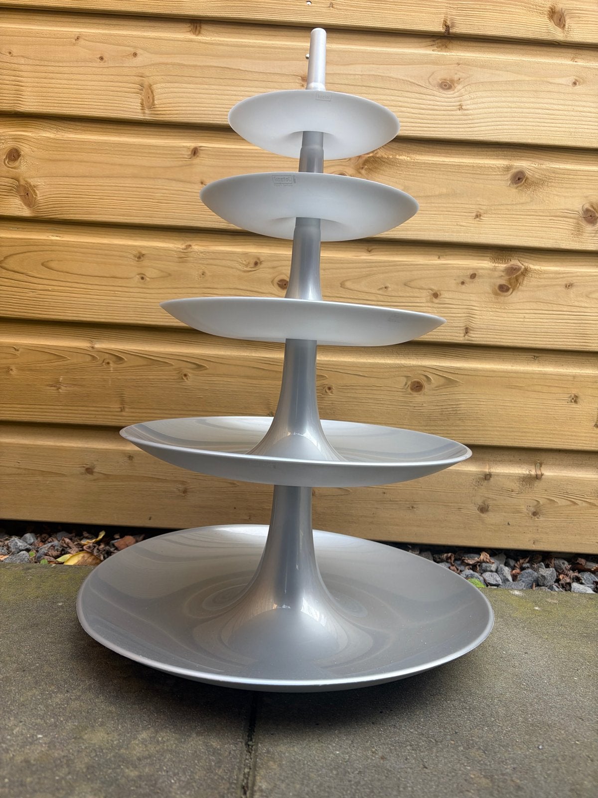 Koziol Babell Etagère - Zilver - 5 lagen, Kunststof, Ophalen of Verzenden, Zo goed als nieuw, Modern