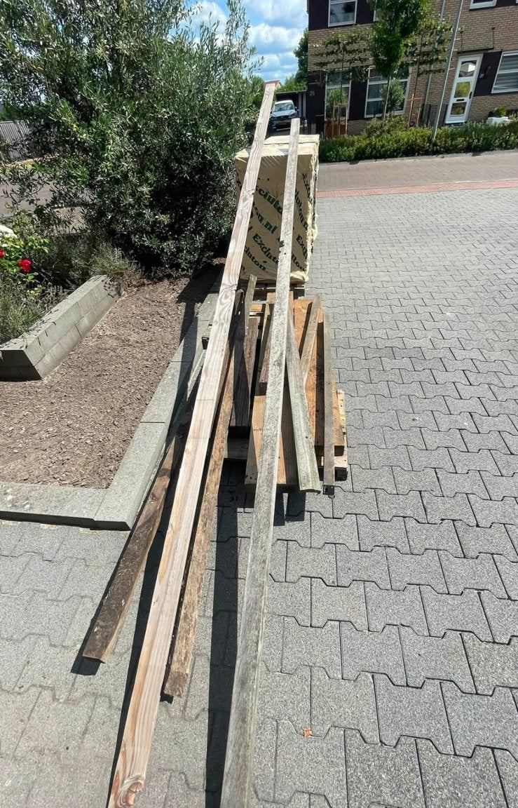 Verschillende soorten balken, Ophalen, Gebruikt, Hardhout, 180 tot 250 cm