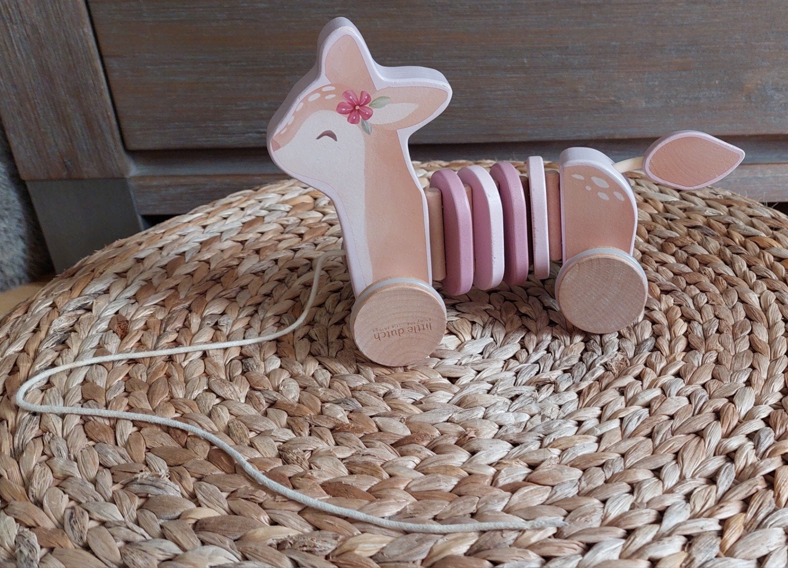 Little Dutch houten trekdier Hert, Fairy garden collectie, Ophalen of Verzenden, Zo goed als nieuw, Duw- of Trekspeelgoed