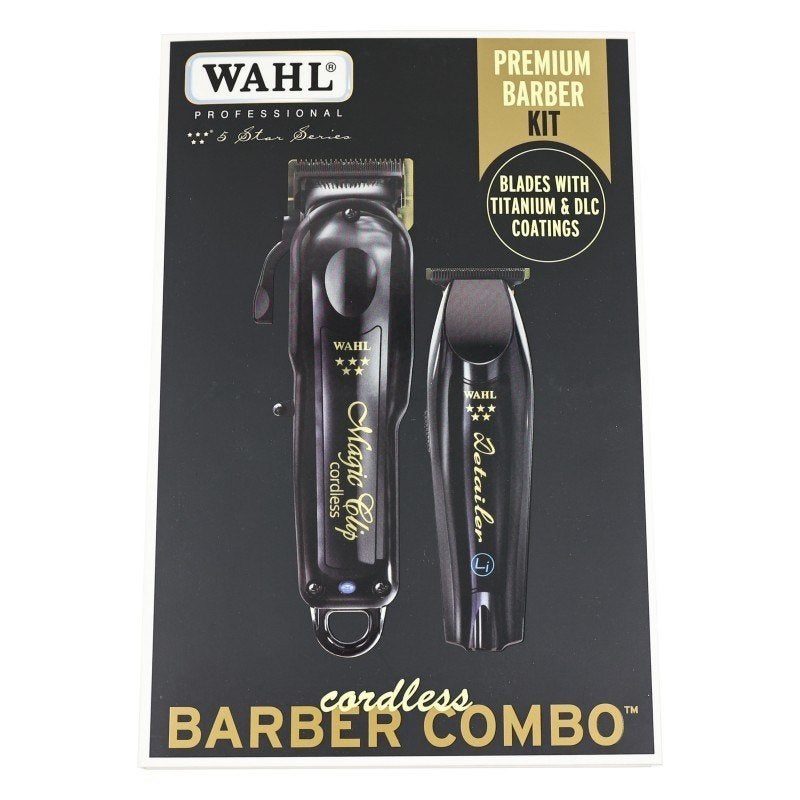 Wahl Cordless Barber Combo Clipper/Detailer Trimmer - Black, Verzenden, Nieuw, Haarverzorging