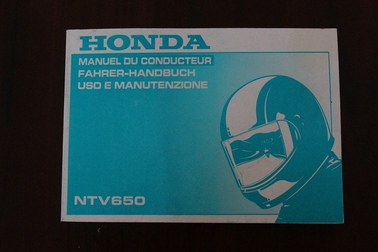 Honda NTV650 1992 motorrad fahrer handbuch NTV 650 manuel, Ophalen of Verzenden, Honda