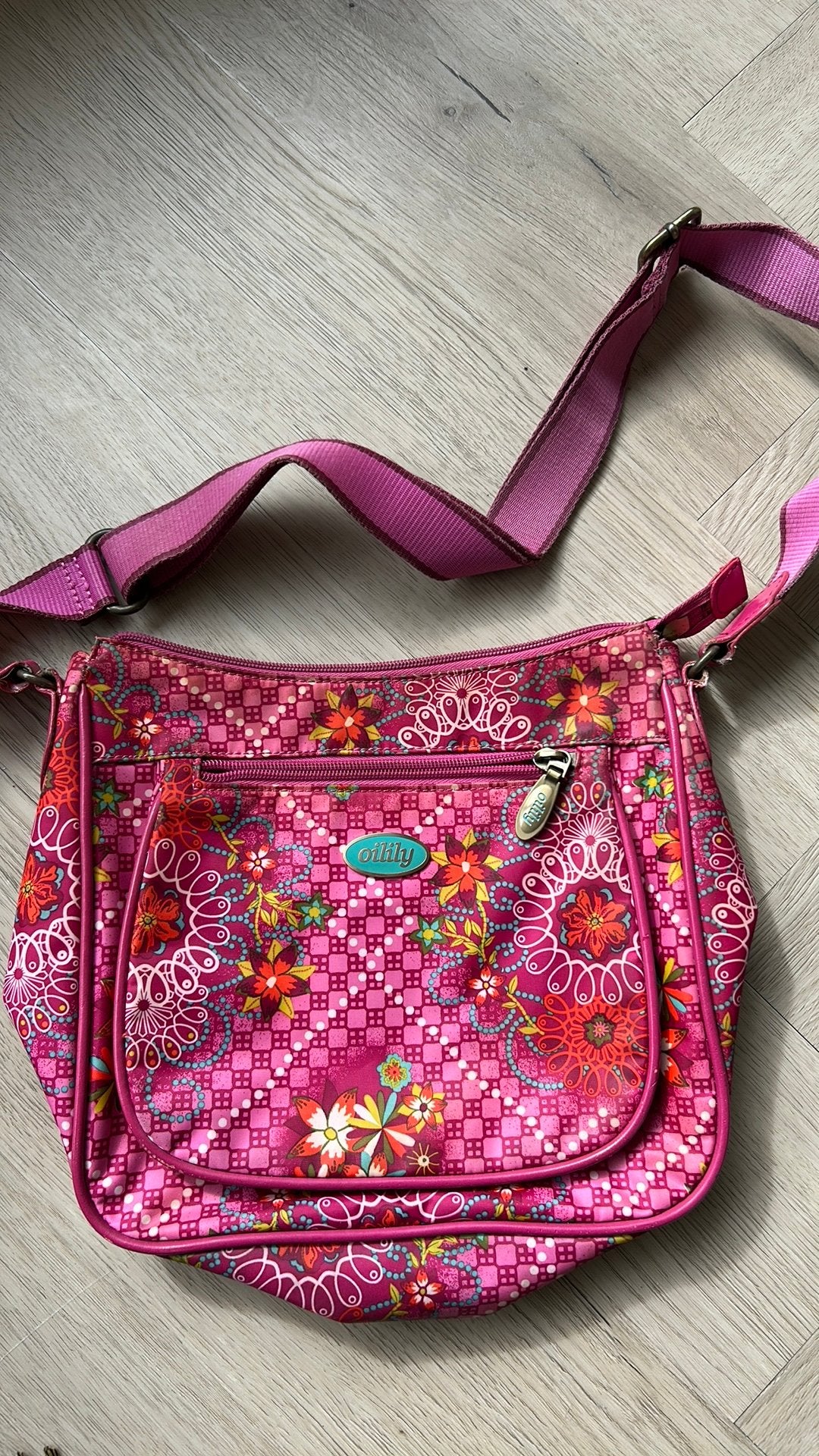 Oilily tasje rose, Ophalen of Verzenden, Gebruikt, Roze, Schoudertasje