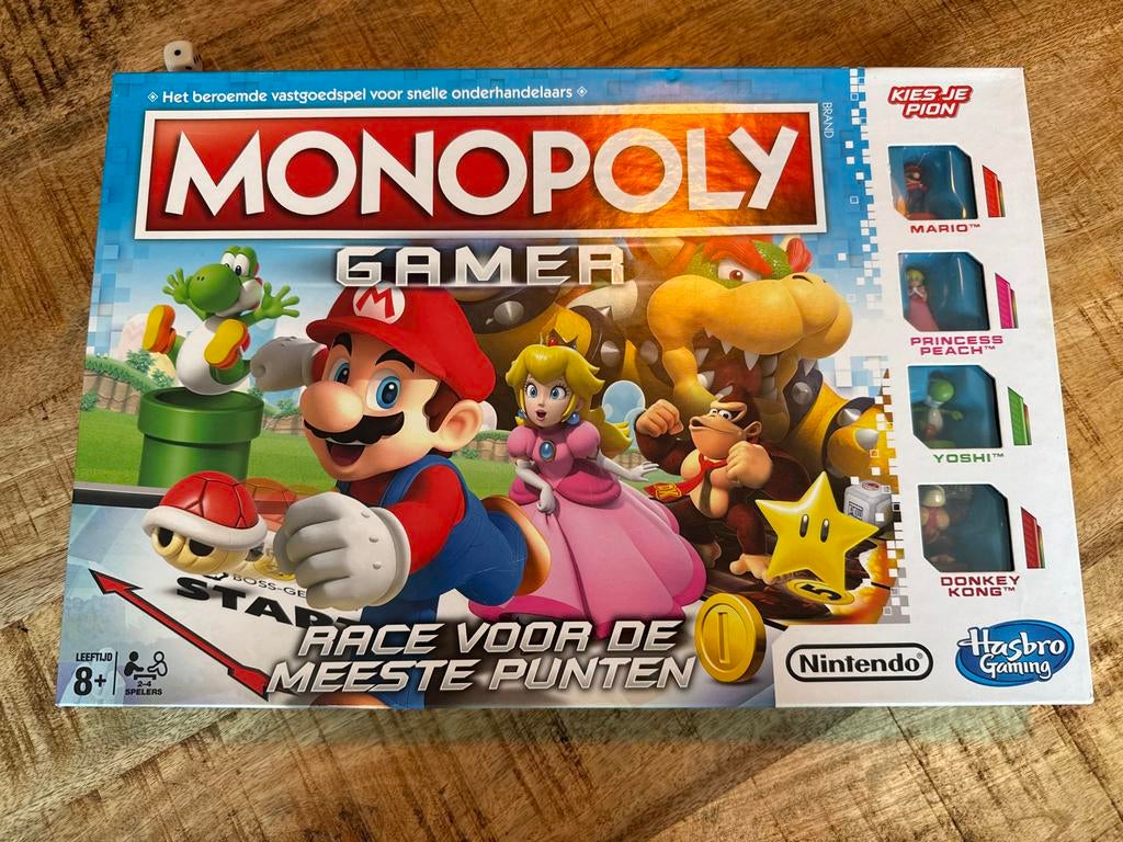 Monopoly Gamer Mario Editie - Race voor de meeste punten, Drie of vier spelers, Ophalen of Verzenden, Zo goed als nieuw