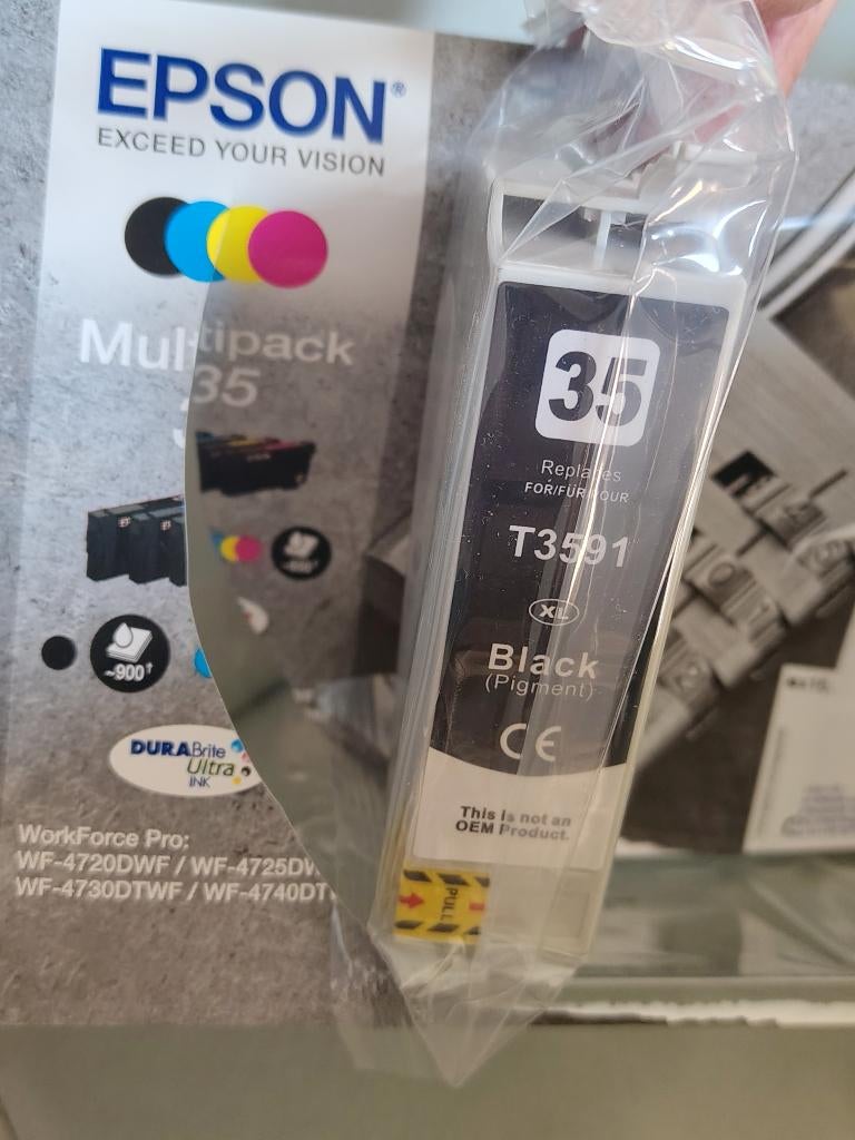 Inktcartridge Epson T3591 black nieuw, Ophalen of Verzenden, Nieuw, Cartridge, Epson