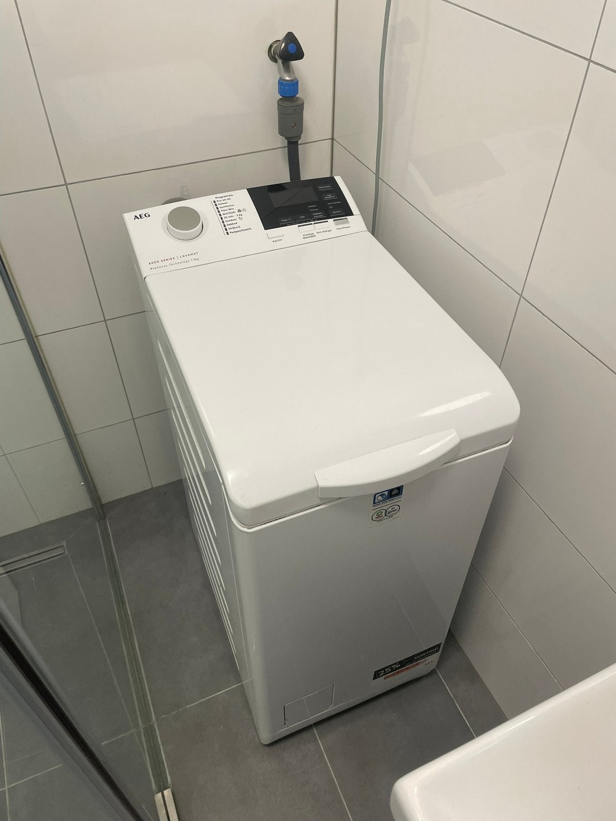AEG 6000series lavamat met bovenlade, Witgoed en Apparatuur, Wasmachines, Ophalen, 1200 tot 1600 toeren, Gebruikt, 4 tot 6 kg