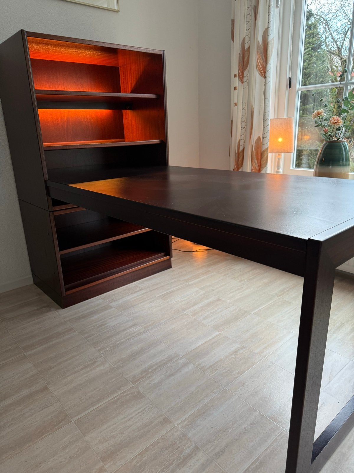 Hulsta Tafel/Bureau - Zeer goede kwaliteit, Huis en Inrichting, Overige typen, Hout, Bruin, Ophalen of Verzenden