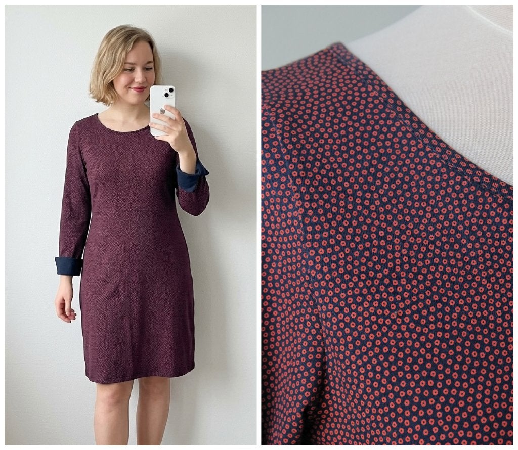 Tranquillo - mooie jurk rood blauw - maat S, Verzenden, Zo goed als nieuw, Maat 36 (S), Tranquillo