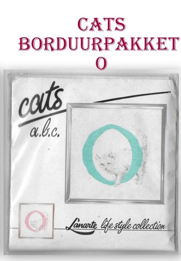 Borduurpakket Cats ABC de letter O, Ophalen of Verzenden, Nieuw, Borduurpakket