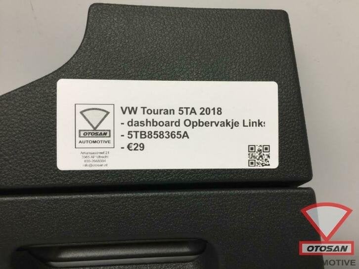 vw touran 5t 2018 dashboard opbergvak links 5tb858365a, Auto-onderdelen, Gebruikt, Volkswagen, Volkswagen AG, Berliner Ring 2
38440  Wolfsburg, DE