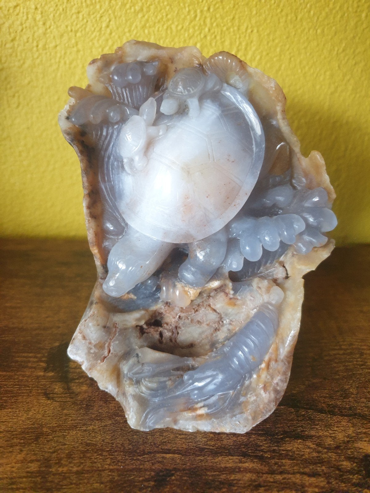 UNIEK // Zeeleven blauwe chalcedoon, Verzenden