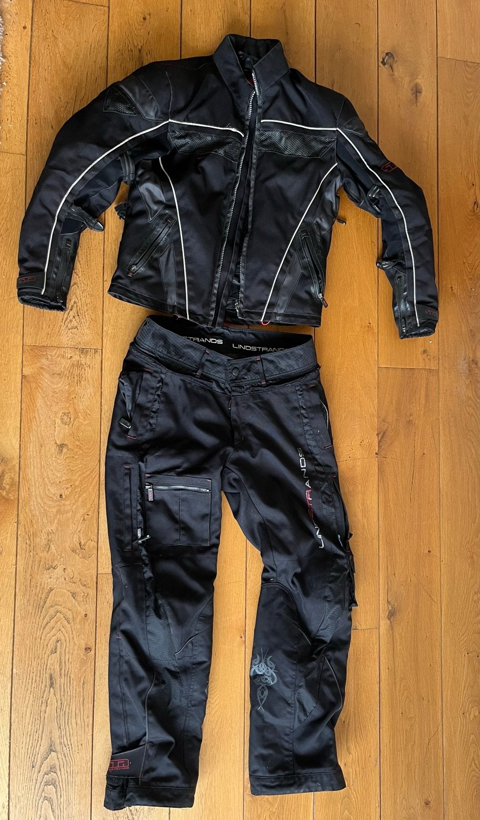 Lindstrands motorpak (jas en broek) - Maat M, Motoren, Kleding | Motorkleding, Ophalen of Verzenden, Tweedehands, Heren, Combipak