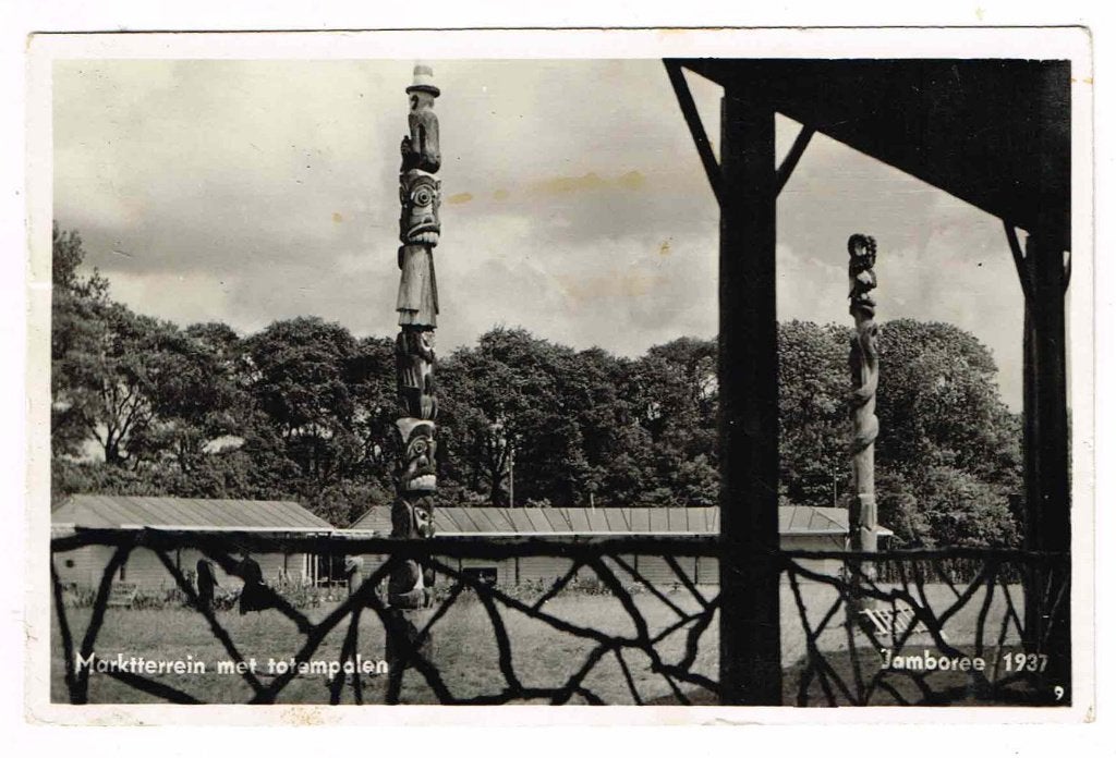 scouting Wereld Jamboree 1937 Marktterrein met Totempalen, Ophalen of Verzenden, Gebruikt, Overige typen