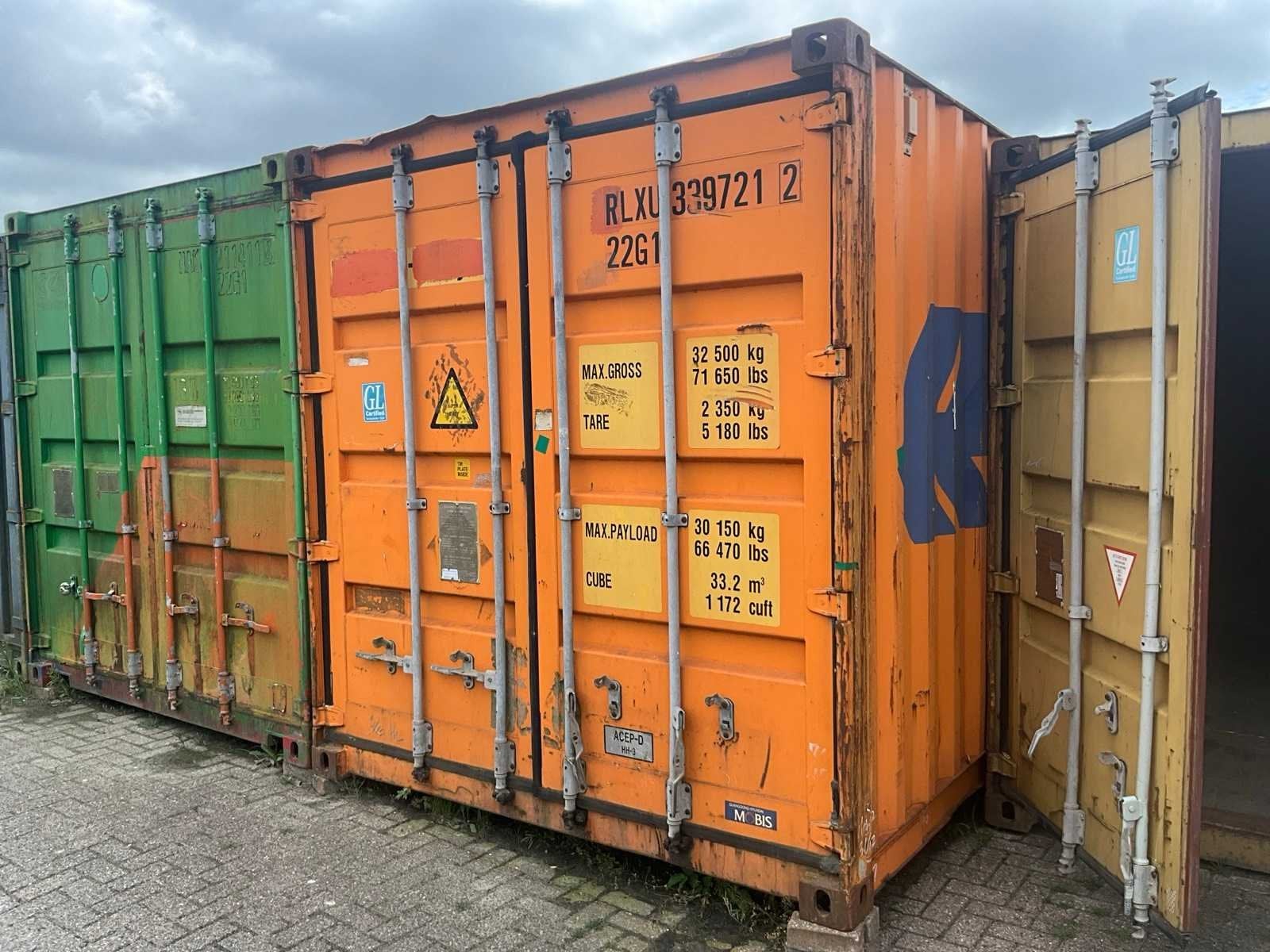 RLXU - 20 ft - Opslagcontainer / zeecontainer