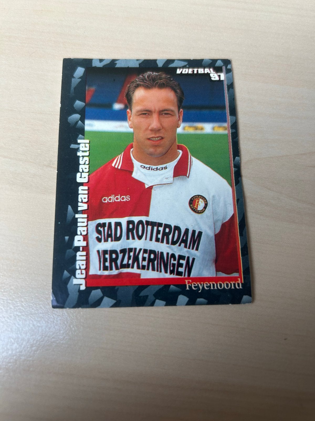Voetbal 97 Sticker Jean-Paul van Gastel Feyenoord, Ophalen of Verzenden, Zo goed als nieuw, Sport