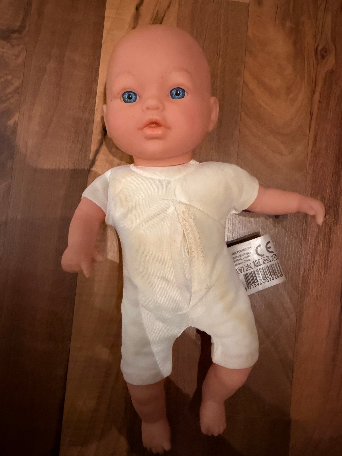 Leuke babypop met blauwe ogen, Ophalen of Verzenden, Gebruikt, Babypop