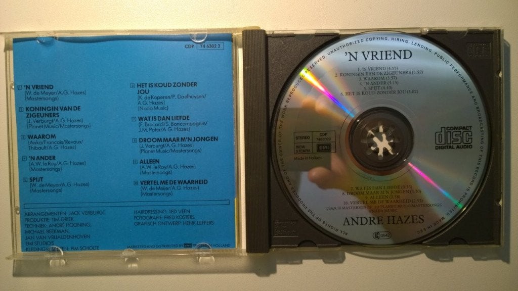 André Hazes - 'n Vriend, Ophalen of Verzenden, Zo goed als nieuw, Levenslied of Smartlap, Album