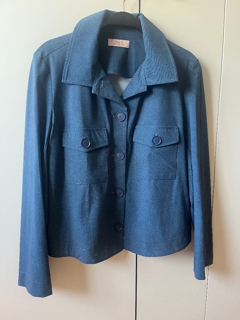Studio Anneloes travelstof jasje Denim maat: XL, Studio Anneloes, Maat 46/48 (XL) of groter, Zo goed als nieuw, Jasje