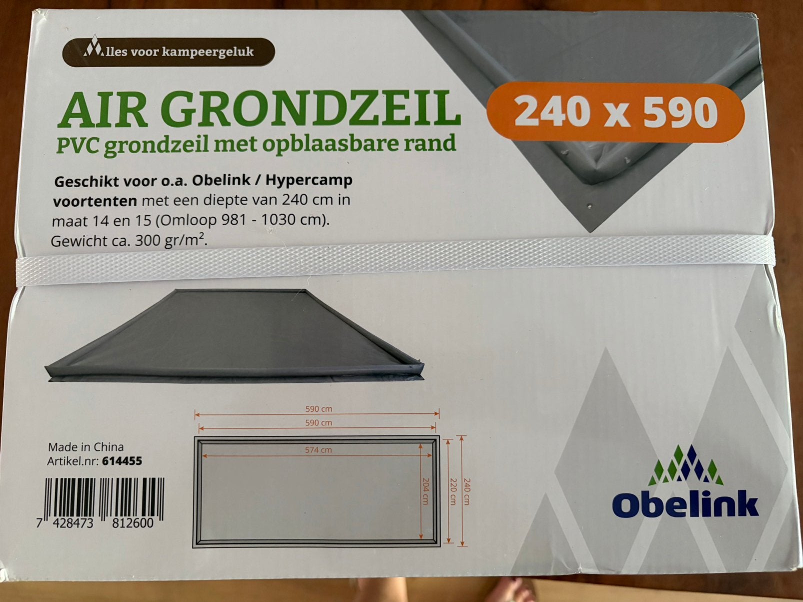 Air Grondzeil 2.40x5.90, Caravans en Kamperen, Ophalen, Nieuw