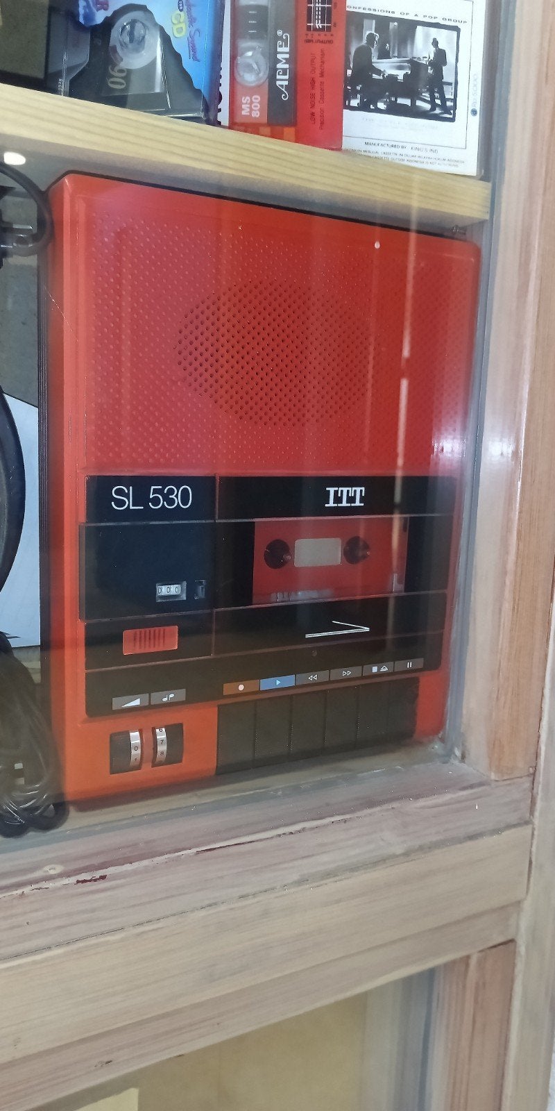 ITT SL 530 Cassette Recorder - Vintage Rood, Audio, Tv en Foto, Ophalen of Verzenden, Enkel, Overige merken, Tape counter