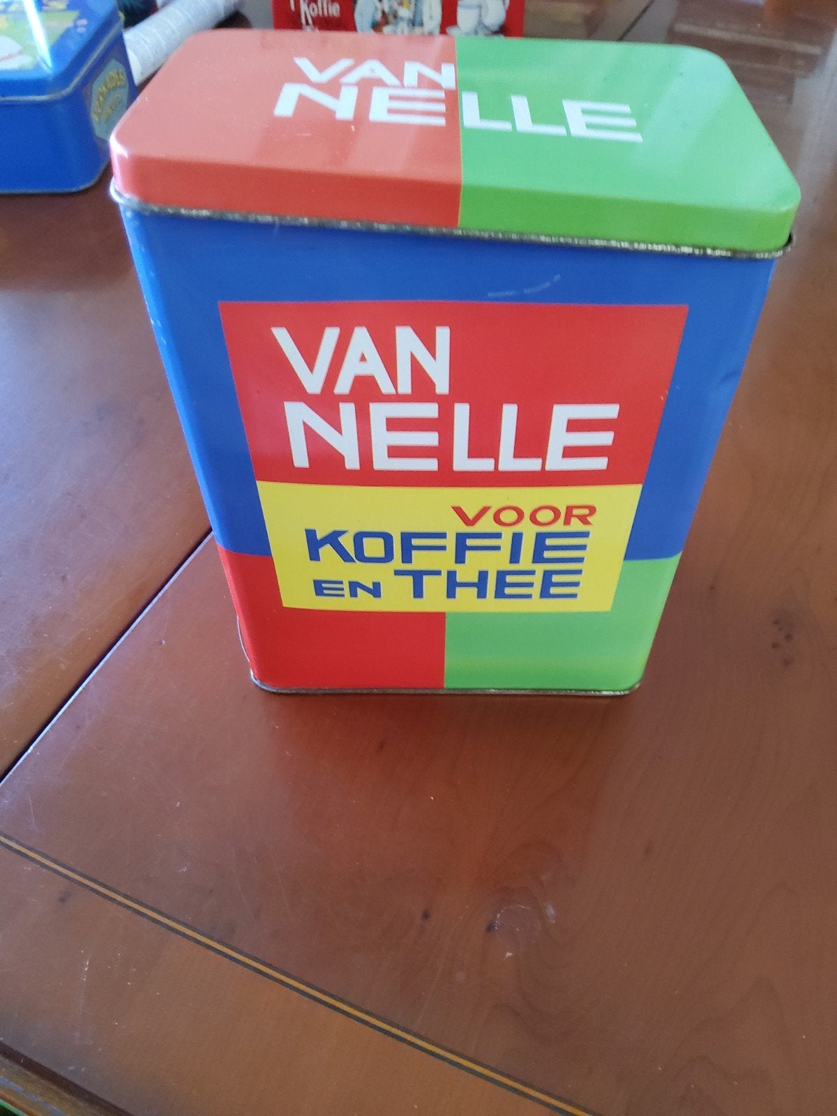 Vintage V.Nelle Koffie en Thee Blik - Retro Keuken Decoratie, Ophalen